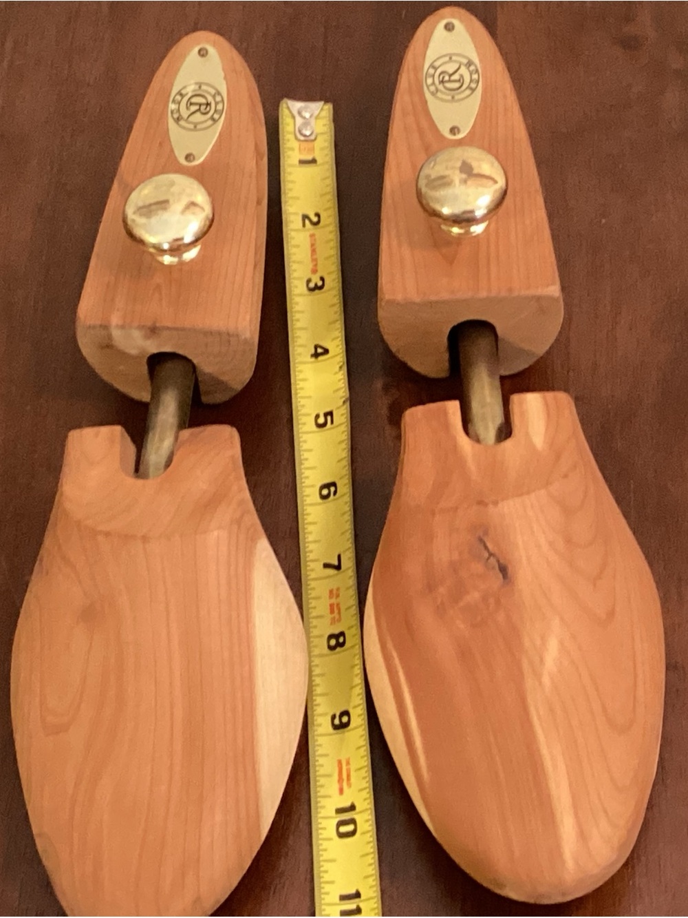 Club Room Cedar Shoe Trees with Brass Knobs - Natural Brown